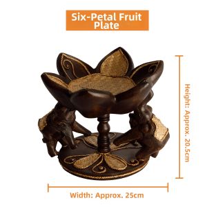 TAIMUJIA | Thai Vintage Real Wood Fruit and Snack Serving Tray