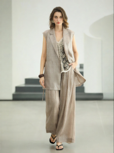COCOBELLA | Stylish Collared Summer Sleeveless Long Waistcoat Workwear