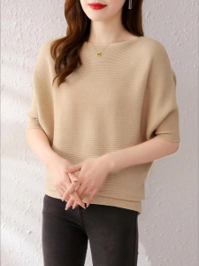 เสื้อไหมพรม แขนค้างคาว งานผ้าเกรดพรีเมี่ยม หนานุ่มมาก สวมใส่สบาย คอกลมสไตล์ใหม่ฟรีไซส์จัดส่งที่รวดเร็ว