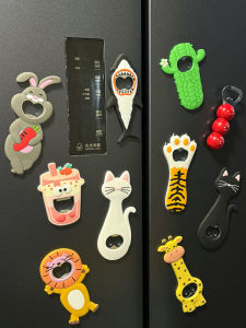 Beer Bottle Opener Refridgerator Magnets Stylish Creative Refrigerator Decoration Domestic Classy Magnetic Paste Screwdriver Soda Wine Opener