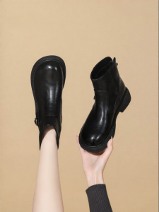 Josiny | New Autumn/Winter Black Heel-Increasing Chelsea Boots