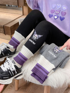 Quần Dài Lót Lông Cừu Dày Cho Bé Gái Mùa Thu Đông in Thêu Trẻ Em Ngoài Trời Quần Dài Đa Năng Cho Bé Trai Và Bé Gái