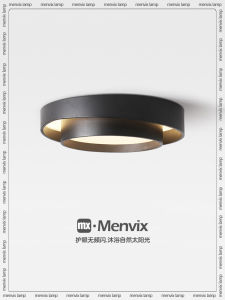 Menvix Bedroom Ceiling Light Creative round High-End Feels Suitable for Dining Room Study Room Iron Art Absorption Lighting