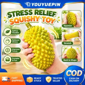 YOUYUEPIN Super Soft Durian Stress Ball TPR Squeeze Toy Non Sticky Safe Material Desktop Decor Anxiety Relief Gift For Adults Kids