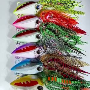 1PCS 6 Colors 40-200g Lead Jigging Fishing Lure with Double Hooks Glow-in-the-dark Iron Plated Lure for Sea Bass And Squid