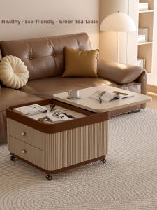 Luxury Modern Simple Oval Movable Tea Table
