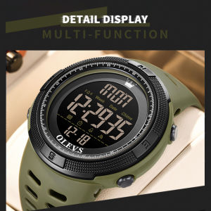 OLEVS electronic watch for men original waterproof 2023 sale fashion silicones strap Import led luminous calendar men sports watches