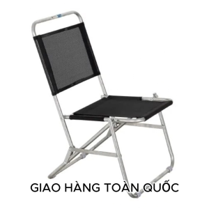 Ghế xếp cafe inox LƯNG CAO 88 - vải lưới dày - chuyên cho quán cafe - có bỏ sỉ toàn quốc