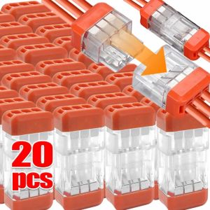 Anglebabylife 1/20PCS Quick Lever Wire Connectors Push-in Fast Electrical Terminal Block Splicing Wiring Cable Connectors for Cable Connection