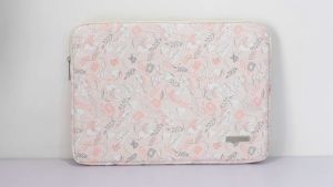 (11~15 Inch)Typo Laptop Bag Pink Flower Pattern Laptop Sleeves Matebook Bag Waterproof Shockproof Protective Case 平板电脑包