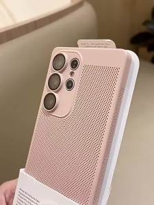Heat Dissipate Cooling Shockproof Phone Case For Samsung S26 S25 S24 S23 S22 S21 Ultra Plus S20 FE Honeycomb Breathable Cover