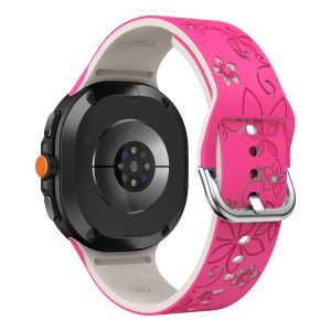 For Samsung Galaxy Watch 8/8 classic band Engraved Silicone Bracelet correa Galaxy Watch 7/FE/6/5/4 Classic/5 Pro No Gaps Strap