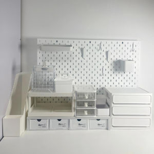 Bàn Học Sinh Bằng PVC Dày 2mm Màu Trắng Sữa Thiết Kế Đơn Sắc Trang Trí Bàn Bố Trí Không Gian Phòng Ký Túc Xá Sinh Viên