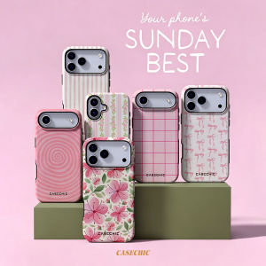 Potdemiel | Soft Pink Sakura For Case For iPhone 17 16 15 Pro Max TPU Anti-Scratch Outer Shell Raised Screen CaseChic