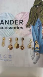 Đầu dây kéo thời trang mới kim loại nhiều kiểu cho dây kéo túi xách balo vali DIY 27-05-09-08-17-14 (1 cái)