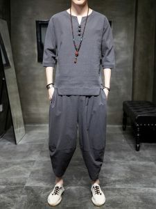 JIARONG | High End New 2026 Short Sleeve China Style Linen T-Shirt