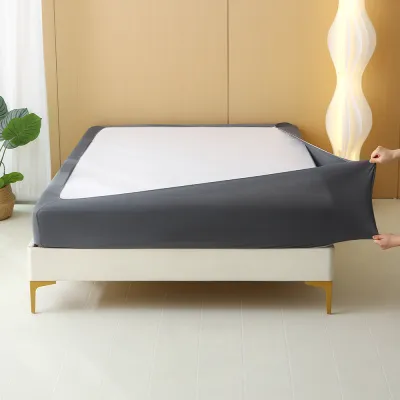Stretchable Bed Skirt Non-Slip Design Ultra-Soft Bed Cover Replacement Machine Washable for Bedroom Living Room
