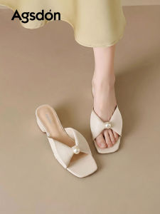 Agsdon | Thick Heel Women Comfortable Slide Slippers