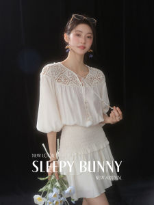 Bohemian Hollow-out Lace Ruffles Summer Waist-cinching Young-looking Layered Dress
