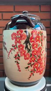 Chum đựng gạo hũ đựng gạo tài lộc gốm sứ Bát Tràng chum đựng gạo 10kg 15kg 20kg