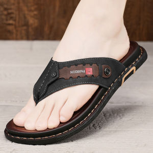 Summer 2025 Mens Flip Flops Trendy Brand Large Size Casual Anti-slip Soft Bottom Beach Sandals Comfortable EVA Material