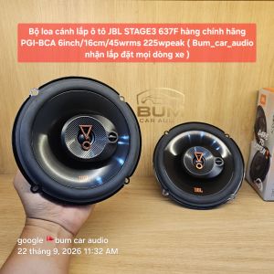 Bộ loa cánh lắp ô tô JBL STAGE3 637F hàng chính hãng PGI-BCA 6inch/16cm/45wrms 225wpeak ( Bum_car_audio nhận lắp đặt mọi dòng xe )