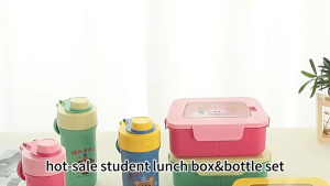 Bunda Choice-C1379 Set Kotak Tempat Bekal Makan Botol Minum Anak Motif Karakter Lucu BPA Free Gratis