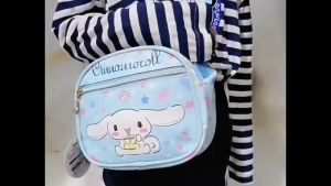 Kids Sanrio Cinnamoroll Melody Mini Crossbody Shoulder Bag Cartoon Leather Waterproof Kuromi Hello Kitty Storage Bag