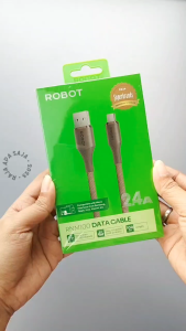 Kabel Data Charger Robot Micro USB 24A Casan Fast Charging Quick Charge Mikro Android RNM100