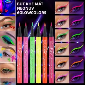 6 Chiếc Bộ Sơn Mặt Và Cơ Thể Huỳnh Quang Neon Phát Sáng Trong Bóng Tối Bộ Bút Kẻ Mắt Dạng Lỏng Lung Linh Cho Lễ Hội Âm Nhạc Halloween