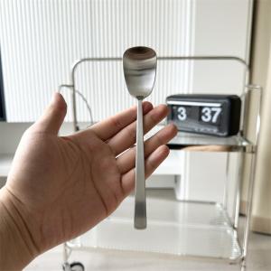 Korean Style Long Handle Stainless Steel 304 Spoon High Aesthetic Value Home Use Rice Spoon Ins Style Dining Utensils