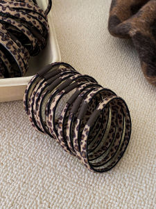 High Elasticity Leopard Print Hair Ties for Women Autumn Winter Fashionable Durable Hair Bands Outdoors Versatile Hair Ropes