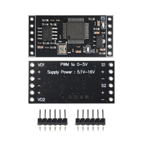 DC 5-12V Dual Channel PWM Signal To Analog Voltage Converter For Model Aircraft UAV High Precision DAC Module