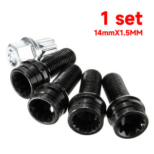 5Pcs M14*1.5MM Anti-Theft Wheel Bolt Lock Lug Nut Compatible For Audi VW Golf Jetta Beetle Passat Car Wheel Screws Accessories