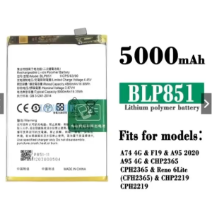 Blp851 Battery for Oppo A74 4G/F19/A95 4G/Reno 6 Lite Mobile Phone Batteries