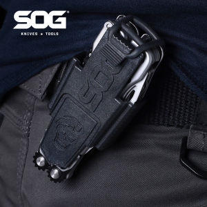 SOG Durable Nylon Belt Sheath - Compact Multi-tool Pouch with Secure Snap Closure EDC Pliers Holder with Back Clip for EDC