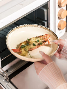 New 2025 Creamy Style Dish Plate Home Use Breakfast Steak Western Dinner Plate Fried Food Plate Elegant Dining Utensils