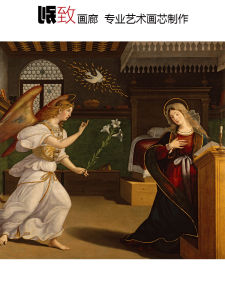 Andrea Previtalis Classical Oil Painting of the Annunciation Angel Entrance Study Decorative Artwork Unframed Modern Decoration