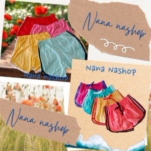 กางเกงบ็อคหญิงขาสั้น Freesize เอว 22-34 เอวยางยืด ผ้าเบาสบาย สุดคุ้ม 3 ตัว คละสี 159