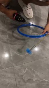Home Drain Cleaning Kit 8mm PE Tube Pipe Cleaner with Brush & Chain Head Electric Drill Powered Sewer Unclog Tool
