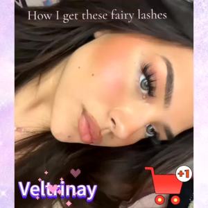 Veltrinay Lashes Manga Eyelashes Cat Eye Lashes Spiky Eyelash C Curl Lash Wispy Natural Look False Eyelashes Makeup