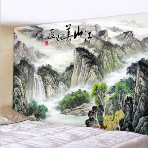 VIKAMA Japanese Kanagawa Surfing Koi Carp Tapestry Ukiyo-e Vintage Wave Beauty Background Cloth Warm Tapestry Room Decoration