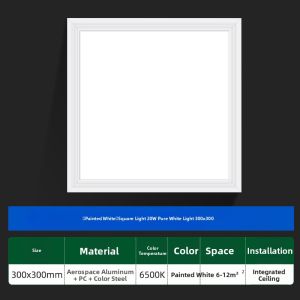 FANYAO | Kitchen and Bathroom Integrated LED Ceiling Light 300x300x600mm