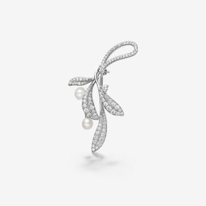 HEFANG Jewelry | Laurel Leaf Pearl Luxury Elegant Pin