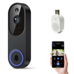 Wireless Wi-Fi Video Doorbell Camera with AI Motion Detection 2 Way Audio Night Vision Cloud Storage 2.4GHz Wi-Fi Only