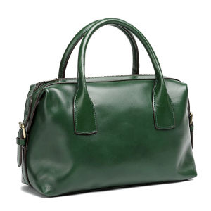 Zency Vintage Xanh Da Thật Chính Hãng Da Top-Túi Đựng Nữ Boston Đeo Vai Túi Xách Tay Đeo Ngang Dung Tích Lớn Lót Bông