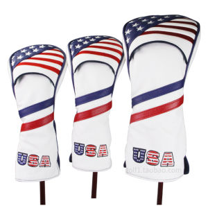 USA-Design Patchwork Plush High-Quality PU Waterproof Wood Club Head Cover