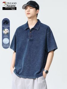 TUCANO | Retro Denim Casual Thin Polo Shirt for Men