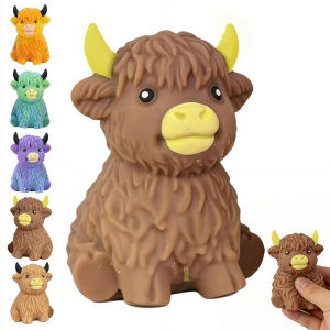 Highland Cow Sensory Toy Squeeze Sensory Toys Highland Cow Stress Balls Gift Anxiety Relief Fidget Party Favor