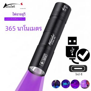 365nm UV ไฟฉาย USB ชาร์จ Mini ปาล์มอัลตราไวโอเลตเล็บไฟฉายสัตว์เลี้ยงปัสสาวะแมวเกลื้อนเงิน Ore Marker Detection Light